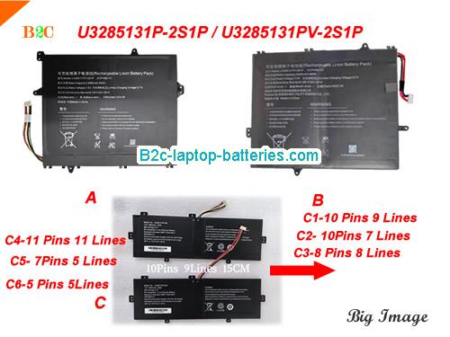 JUMPER U3785131PV-2S1P Battery 5000mAh, 38Wh  7.6V Black Li-ion