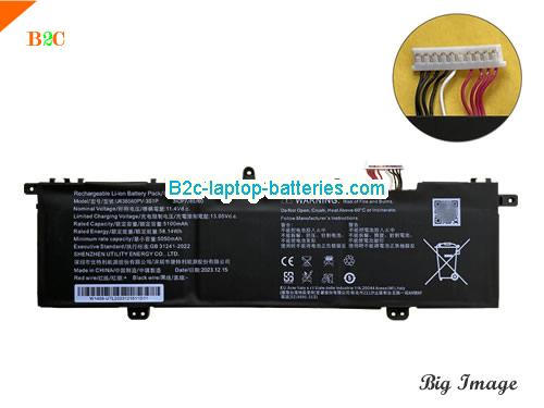 UTILITY U638560PV-3S1P Battery 5100mAh, 58.14Wh  11.4V Black Li-ion