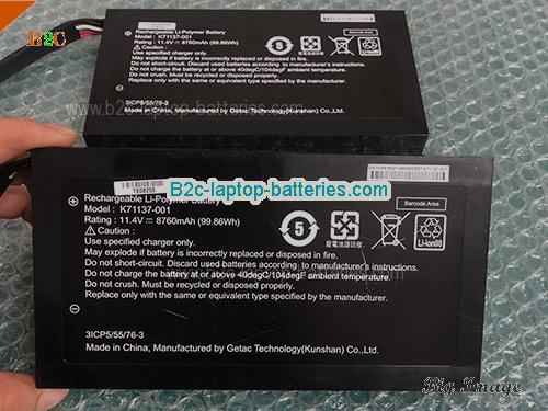 GETAC 3ICP5/55/76-3 Battery 8760mAh, 99.86Wh  11.4V Black Li-Polymer