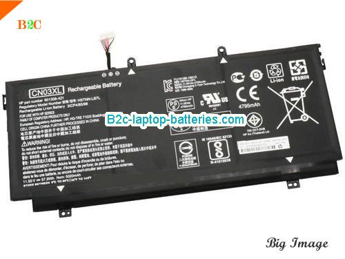  image  for CN03XL Battery, $39.18, HP CN03XL batteries Li-ion 11.55V 5020mAh, 57.95Wh  Black