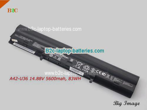  image  for A41-U36 Battery, $Out of stock! , ASUS A41-U36 batteries Li-ion 14.88V 5600mAh, 83Wh  Black