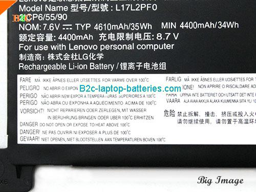  image 2 for Genuine Lenovo L17L2PF0 Battery for IdeaPad 330-15ARR Series Laptop 35Wh, Li-ion Rechargeable Battery Packs