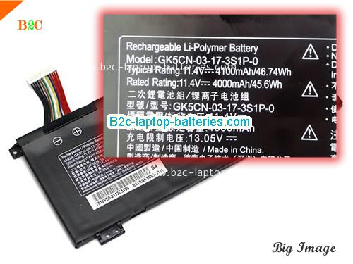  image  for GK5CN-03-17-3S1P-0 Battery, $41.19, GETAC GK5CN-03-17-3S1P-0 batteries Li-ion 11.4V 4100mAh, 46.74Wh  Black