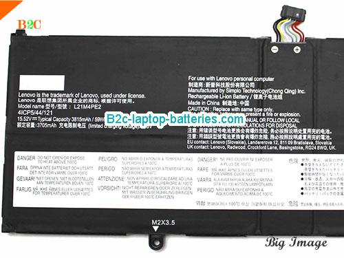  image 4 for Geuine L21M4PE2 Battery Lenovo 4ICP5/44/121 Yoga 6 Series Laptop Battery 59Wh, Li-ion Rechargeable Battery Packs